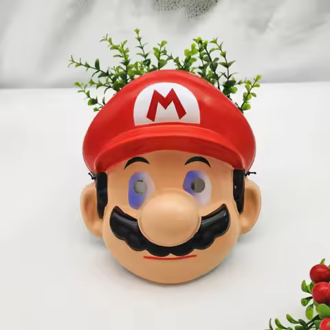 Super Mario Bros Game Figures Kawaii Mario Luigi Cosplay Masks Cartoon Mask for Children Party Theme