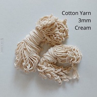 Cotton Macrame Yarn Cream Color 5 yards/10 yards