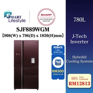 [FREE SHIPPING] Sharp Hikaru Series Refrigerator (780L) SJF889WGM - PETI SEJUK