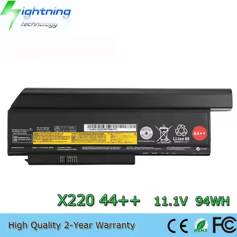 44++ 45N1026 11.1V 94Wh Laptop Battery for Lenovo ThinkPad X220 X220i X220s X230 X230i 45N1028 45N10