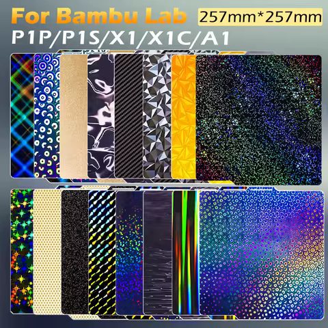 Double-Sided Textured PEI Plate for Bambu Lab P2S A1/P1/X1,High Success Rate Easy Release PET Build 