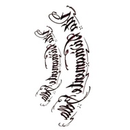 { COD AVAILABLE } Temporary TATTOO / Temporary Tattoo sticker Word Rock roll writing