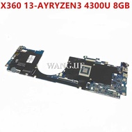 W For HP ENVY X360 13Z-Ay000 13-Ay Laptop Motoard L94489-601 UMA Ryzen3 4300U 8Gb WIN La-J481p