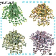 YNATURAL Artificial Plant Leaves, Wall Plant Green Lifelike Begonia,  Multicolor DIY Accessories Fau