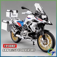 1:9 BMW R1250 GS Adventure Motorcycle Diecast Toys Car Model Cars Alloy Toy Collection Gift For Boys