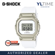 [MARCO Warranty] Casio G-Shock Women GM-S5600G-7 Metal-Covered Gold IP Bezel White Resin Band Digita