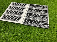 สติ๊กเกอร์ Rays Volk ติดก้านล้อTE37 สะท้อนแสง-แท้ สีดำ (1ชุด=4ล้อ)