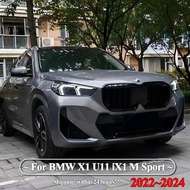 Front Grille Bumper Double Slat Grill For BMW X1 U11 iX1 M Sport 2022-2024 Racing Grill Car Styling