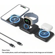 1Pack 3 In 1 Foldable Wireless Charger For IPhone 17/16/15/14/13/12/11 Series, Magnetic Wireless Cha
