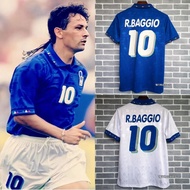 [classic] 94 World Cup Italy Retro Jersey Home And Away Fans Version 10 Baggio Short Sleeve Feet imp
