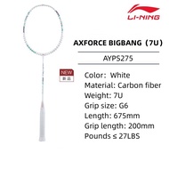 【YUNimko】 Li Ning AXFORCE BIGBANG（7U）Black/White Badminton rackets all carbon super light offensive 