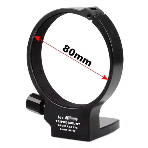 Metal Tripod Mount Collar Ring Adapter for DSLR Camera Nikon Nikkor AF-S 80-200mm F / 2.8D Black
