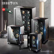 IBBETON Automatic Watch Winder Luxury Wood Watch Safe Box Fingerprint Unlock Touch Control And Interior Backlight Watches Storage Box