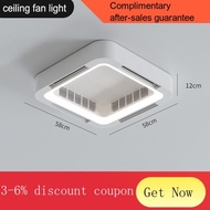 YQ8 Invisible Bladeless Ceiling Fan Light Remote Control Fan Lamp Without Blades DC LED Circulator Decoration Bedroom Li