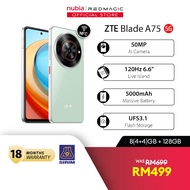 ZTE Blade A75 5G 8(4+4)GB+128GB Smartphone 6.6" HD+ 120Hz Large Display I 5000mAh I 50MP AI Dual Cam