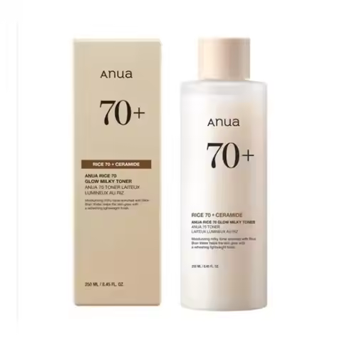 Anua Rice 70 Glow Milky Toner With 70% Rice Water Ceramide Deep Cleansing Skin Care Products Hydrati