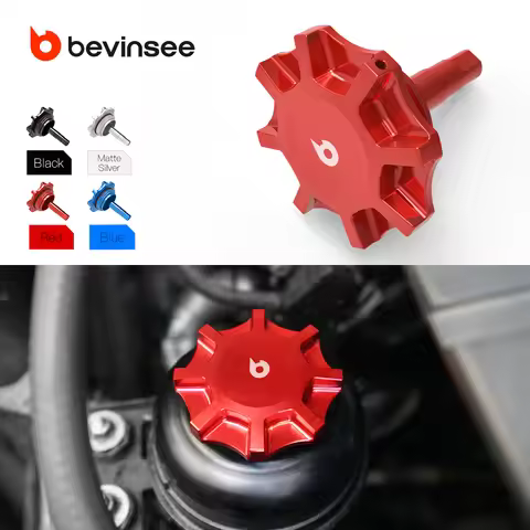 BEVINSEE Power Steering Reservoir Cap for BMW E46 E90 E92 E93 E60 E82 E87 E39 E63 X1 E84 X3 X5 E53 Z