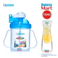 [Mua 1 Tặng 1] Bình nước Upass UP0823Y 200ml cao cấp hai tay cầm nắp bật + Tặng 1 bình Inochi Yama 1