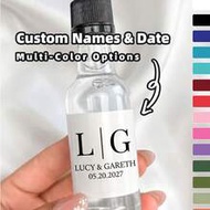 1/30/60pcs Customized Mini Liquor Bottle Stickers And 2oz Shot Glass Stickers, Personalized Name Tex