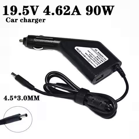 Car Charger 19.5V 4.62A 90W 4.5*3.0mm AC Laptop For Dell XPS 11 12 13 L321X L322X for Inspiron 12 14