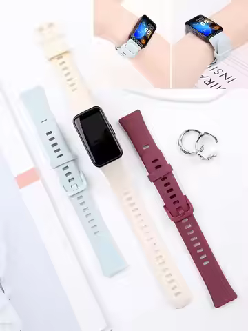 Watchbands for Huawei Band 8-NFC Replacement Wristband Soft Silicone bands Sport Bracelet on Smart B