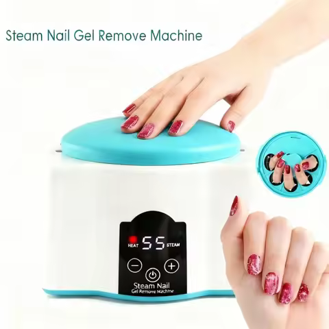 Gel Nail Polish Remover Steamer Adjustable Temperature Machine kit Portable Steam Nail Polish Remova
