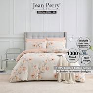 Jean Perry Luxury Hotel 1000TC Cotton Bedsheet Set I Fitted Sheet I Bedsheet Cover