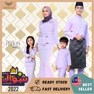 Noelle Baju Raya Family 2023 Baju Kurung Mother Child Baju Melayu Slim Fit Father Son Baby Sedondon FELICIA - Lilac43
