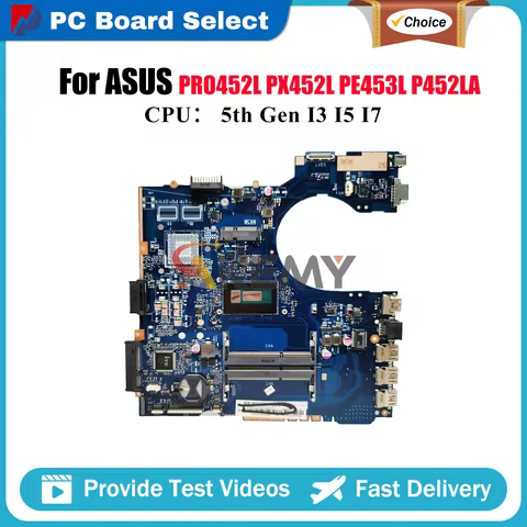 P452LA Laptop Motherboard For ASUS PX452L P452L P452LJ PRO452L PE453L P452LA Notebook Mainboard With
