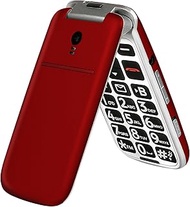 4G Volte Flip Mobile Phones Unlocked for Seniors, Big Buttons Cell Phone for Elderly & Kids, Clear S