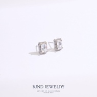Kind Jewelry ต่างหูติดหู Radiant Square