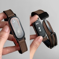 Strap For Xiaomi Smart Band 8/9/10 Magnetic Leather Mi Band 8 9 10 Strap Waterproof Sport Leather St