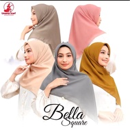 BELLA PREMIUM SQUARE Original Umama Scarf SQUARE hijab Bella POUCH