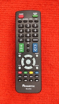 รีโมท ทีวี Aconatic 24ถึง65นิ้ว ซีรี่HD511 HD512 HD513 HD514 ของเเท้100% รหัส RC-AT01 มีประกัน