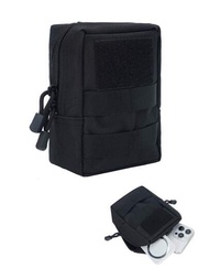 1個EDC Molle工具拉鍊腰包醫療包，適用於腰帶袋、狩獵袋、臀包、斜揹包、肩背包、度假、健身、自行車、學校、夏季辦公用品，個性化輕便商務休閒黑色禮物父親丈夫男友
