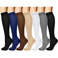 Compression Socks Stoking Muslimah Women's Slim Beauty Terapi Solid Color Socks Fit For Prevent Varicose Veins Leg Pain Relief Knee Stockings