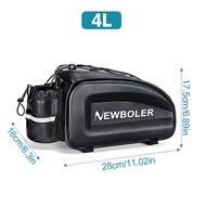 NEWBOLER 4L/8L Large Capacity Bicycle Rear Seat Bag Waterproof MTB Road Pannier Bag EVA Hard Shell O