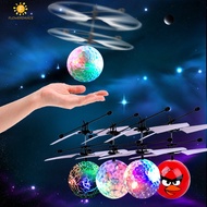 Colorful Induction Fly Flash Ball Toys Remote Control Helicopter Flying Drone flying suspension toy