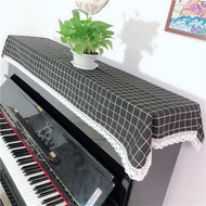 New Product Cotton Linen Fabric Piano Cover Plaid Piano Cover Piano Cover Cloth Piano Curtain Piano Cover Korean Version Lace Piano Stool Cover
