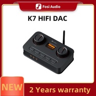 Fosi Audio K7 HiFi DAC & Headphone Amplifier AKM4493ESQ DAC Chip PCM 384kHz/32Bit & DSD256 Mic Input