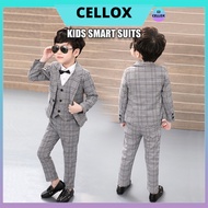 CELLOX | 3 Pcs Suits Set Boys Suits for Kids Formal Suits Casual Suits Coats Outfits Suits Kanak Kan