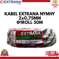 Extrana NYMHY Cable 2x0.75 Meters 2x0.75 contents 2 Nymhy 2x0.75mm 1 roll 50 Meters