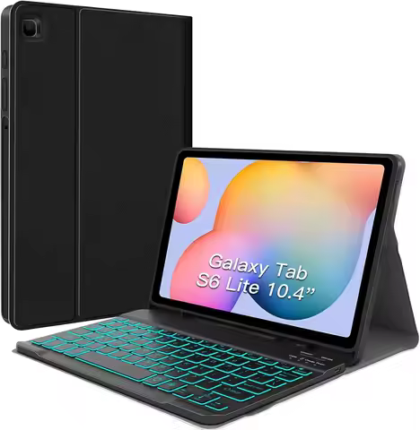 Backlit Keyboard Case for Samsung Galaxy Tab S6 Lite 10.4" 2024/2022/2020, Galaxy Tab S6 Lite SM-P62
