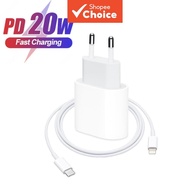 PD1 20W iPhone 14/13 Pengecas Dinding PD Pantas dengan Kabel 1M 20W Palam EU untuk iPhone 14/13