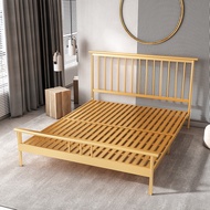 Nordic Reinforced Iron Bed1.5Rice Single1.8Double Bed Simple Modern Apartment Iron Bed B&B Iron Fram