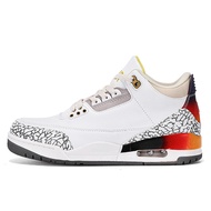 AJ3 Style Breathable Basketball Shoes - White Cement | For Men & Women