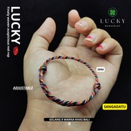 LUCKY BRACELET - 2MM SANGADATU BRACELET 9 COLORS TYPICAL BALI ORIGINAL HANDMADE QUALITY ADJUSTABLE