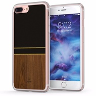 555jewelry เคสโทรศัพท์ iPhone 7 Plus \ iPhone 8 Plus Geometric Case เคสมือถือ นำเข้าจาก USA Color Rosewood Black &amp; Gold Stripes เคสไอโฟน TPU Bumper เคสโทรศัพท์ เคสมือถือ เคสไอโฟน7พลัส เคสไอโฟน8 เคสใส เคสไอโฟน 8 plus