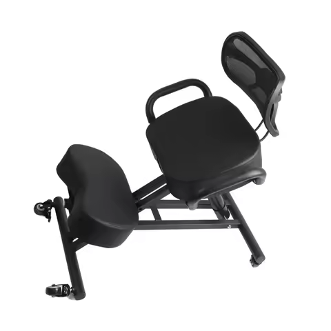 Height Adjustable Ergonomic Breathable Back Support Kneeling Chair with Leather Cushion Kneeling Cha