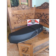 GRAND SEAT COVER LEATHER MBTECH ORANGE SKIN MODEL FIBER/ WHITE SEAT BASE OP PLUS THIGH SASET BELT GO